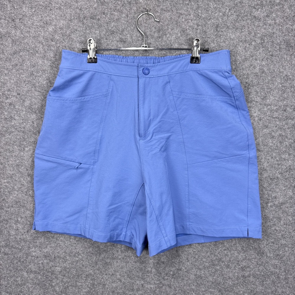 LL Bean Womens Biking Shorts Blue Nylon Stretch Cycling Hiking ODQ44‎ Size M